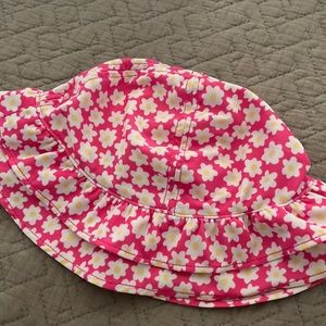 Target Girls Floral Pink Sun Hat 3T